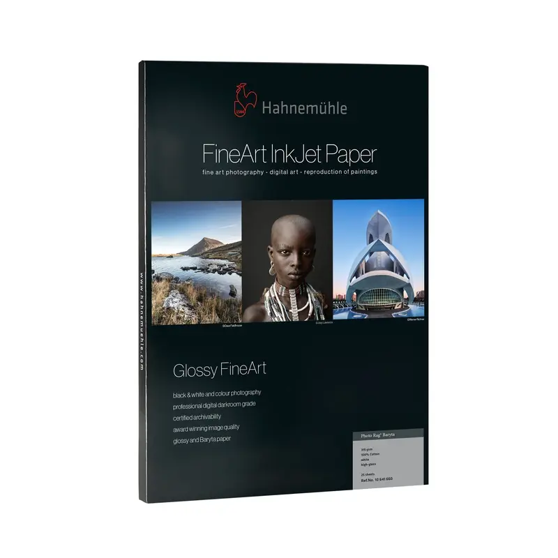 Hahnemhle Photo Rag Baryta Glossy FineArt Inkjet Paper 315, 11" x 17" - 25 Sheets