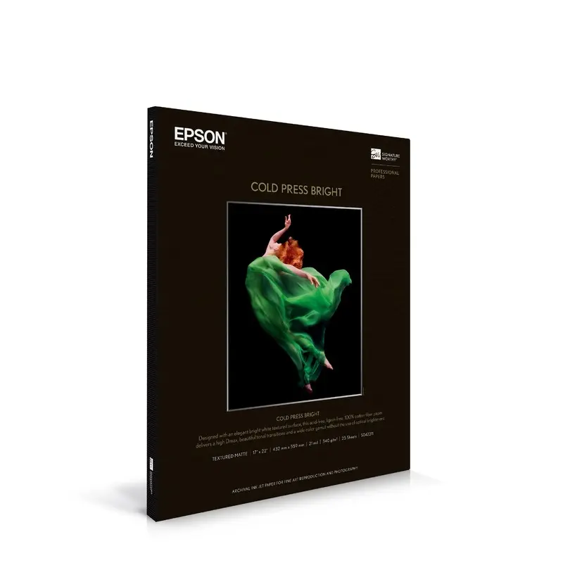 Epson Cold Press Bright Paper, 17" x 22" - 25 Sheets
