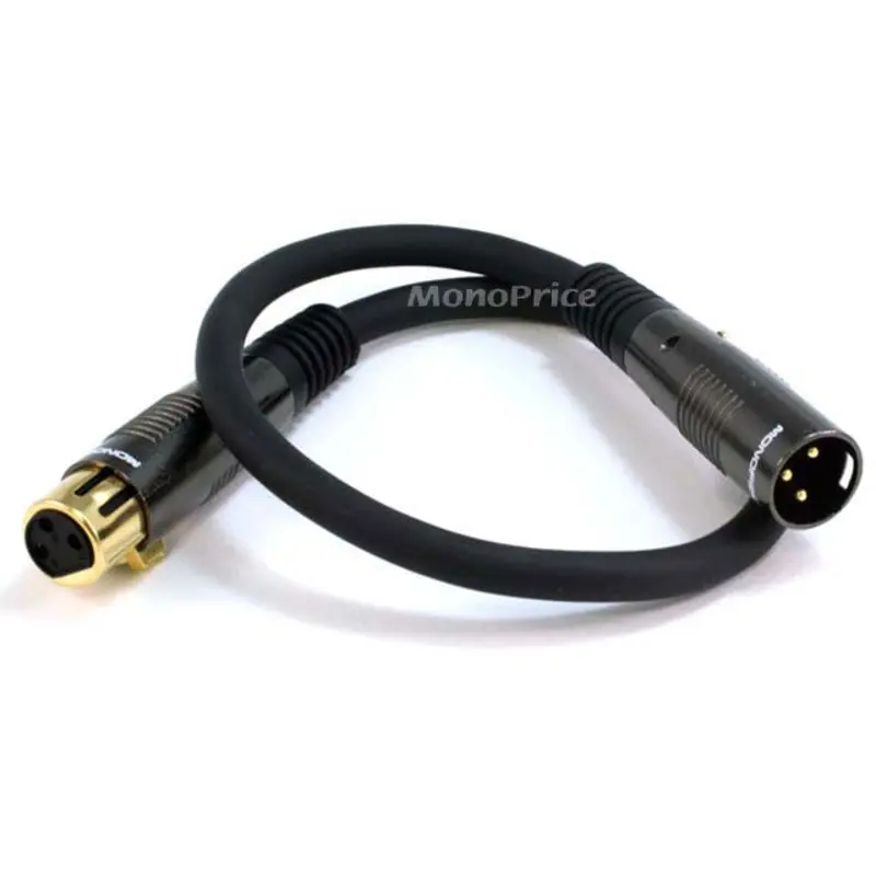 1.5' XLR3M to XLR3F Mic Cable