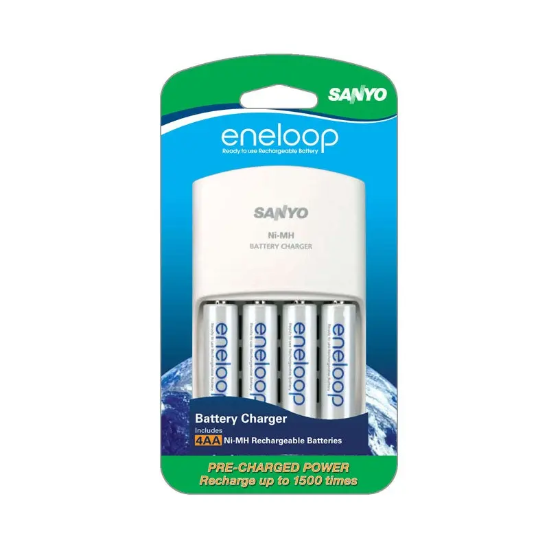 Panasonic Eneloop Rechargeable AA Batteries w/ Charger 4-Pack