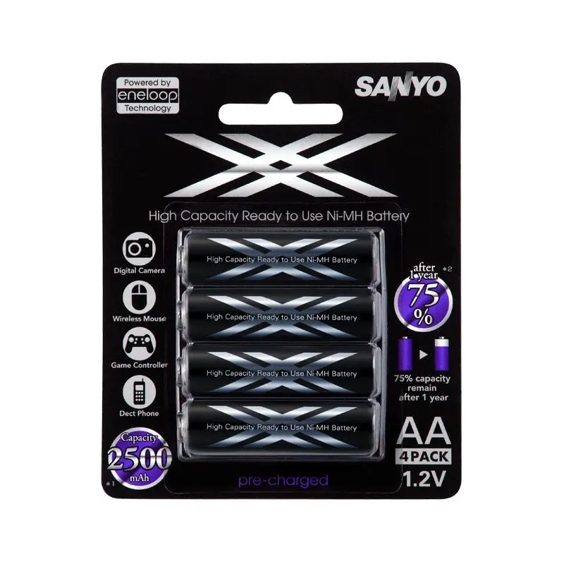 Panasonic Eneloop XX Rechargeable AA 2500mAh Batteries 4-pack