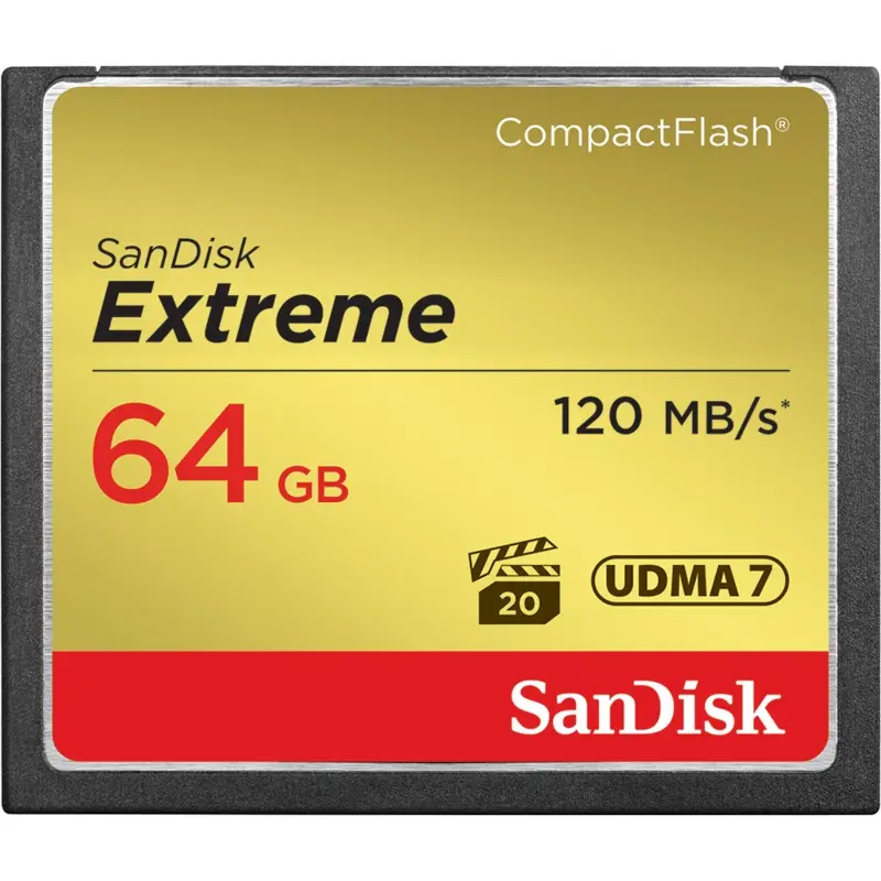SanDisk 64GB Extreme 120MB/s CF Memory Card