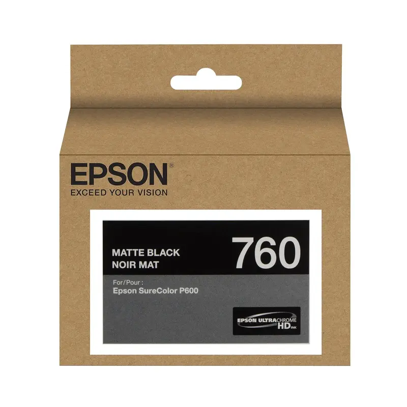 Epson T760 UltraChrome HD Matte Black Ink Cartridge for SureColor P600 Printer