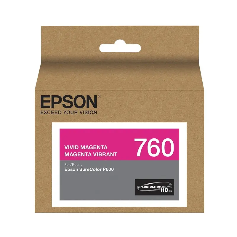 Epson T760 UltraChrome HD Vivid Magenta Ink Cartridge for SureColor P600 Printer