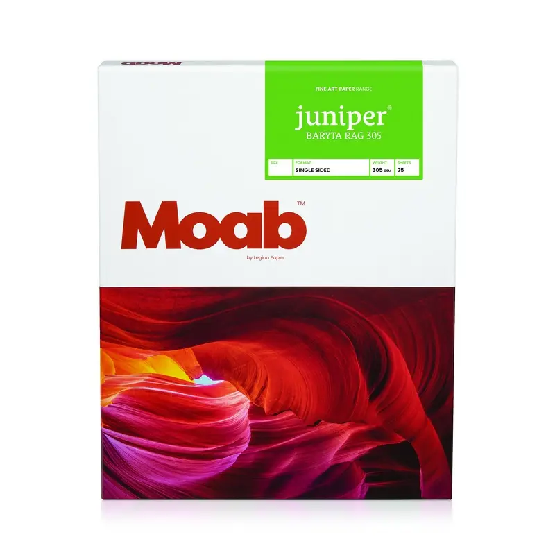 Moab Juniper Baryta Rag 305, 8.5" x 11" - 25 Sheets