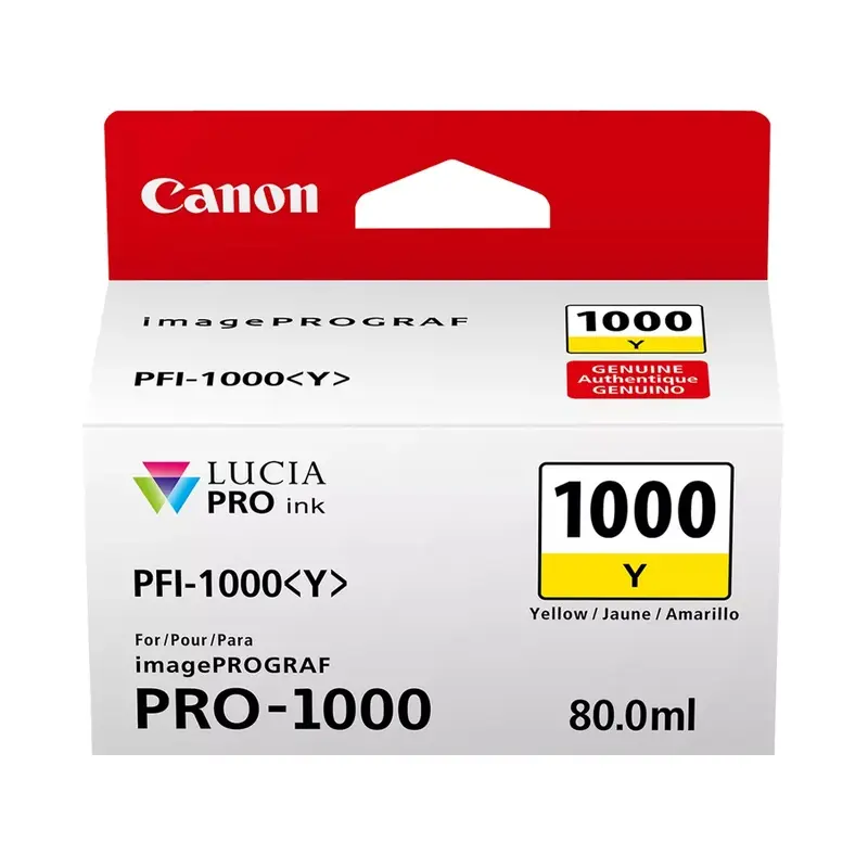 Canon PFI-1000 Yellow Ink Cartridge - 80mL
