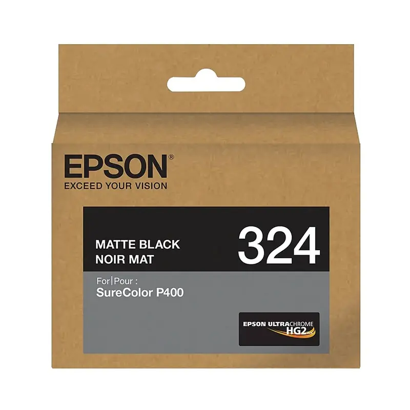 Epson T324 UltraChrome HG2 Matte Black Ink Cartridge for SureColor P400 Printer - 14mL