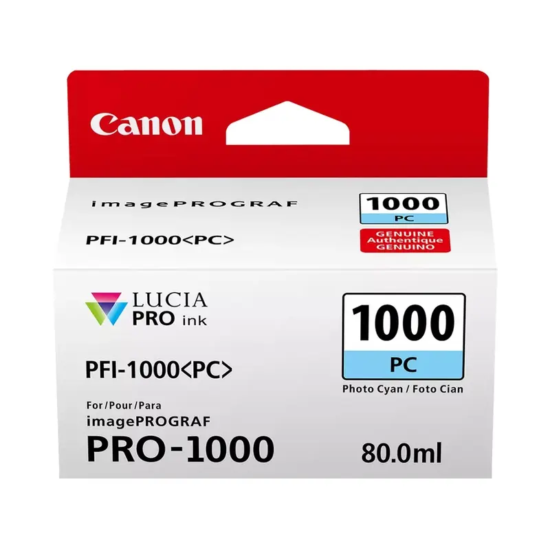 Canon PFI-1000 Photo Cyan Ink Cartridge - 80mL