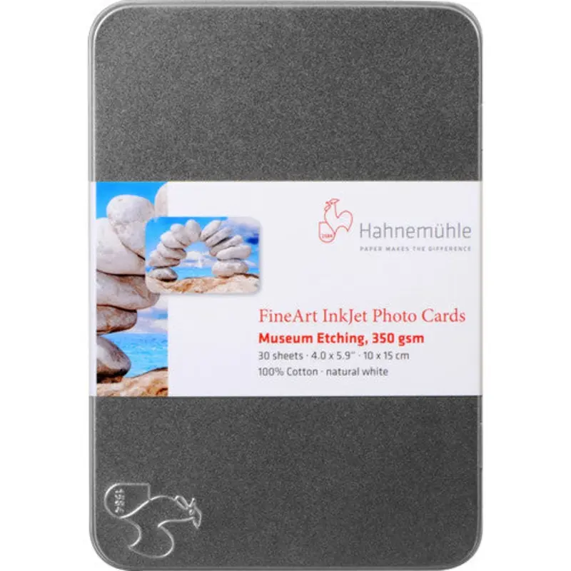 Hahnemhle Museum Etching Paper with Tin Box, 4 x 6" - 30 Sheets