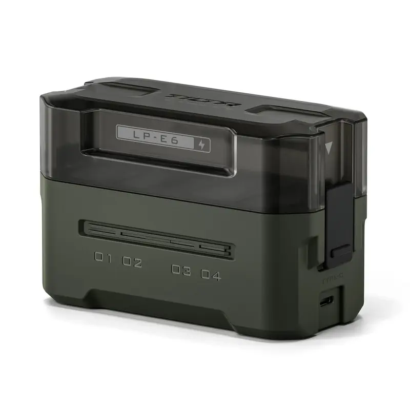 Tilta Portable 4-Bay Charging Station for Canon LP-E6 Batteries  Green