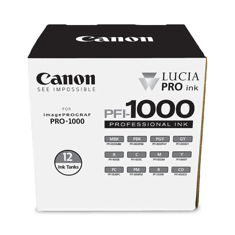 Canon PFI-1000 12-Pack Ink Cartridge Pack