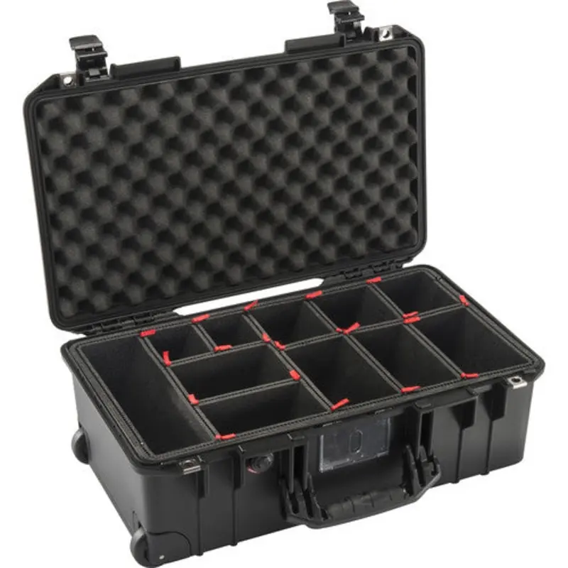 Pelican Air 1535TP Wheeled Carry-On Case - Black, with TrekPak Insert