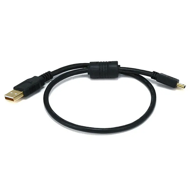 Monoprice USB-A to Mini-B 2.0 Cable - 5-Pin, 28/24AWG, Gold Plated, Black, 1.5ft