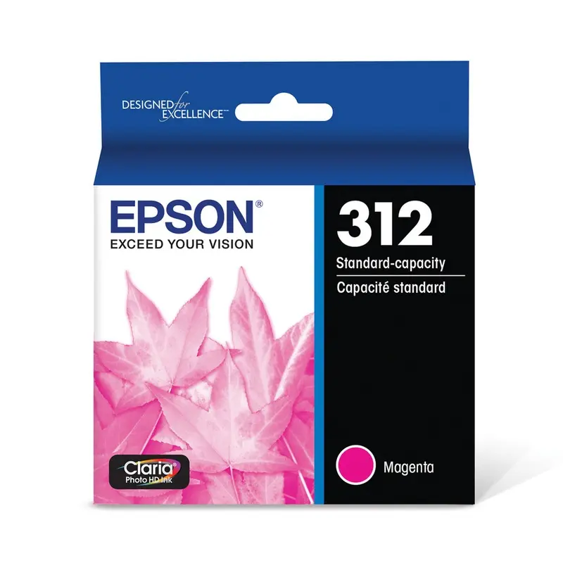 Epson 312 Claria Photo HD Magenta Ink Cartridge for select Expression Printers