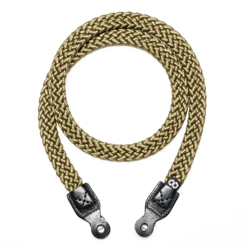 Cooph Braided Camera Strap with Split Ring, 49.2" (125cm) - Military Green