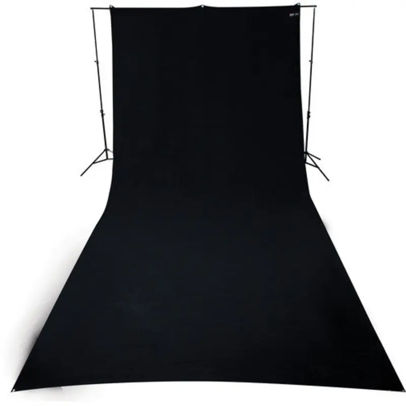 Westcott 9 x 20' Wrinkle-Resistant Polyester Backdrop - Rich Black