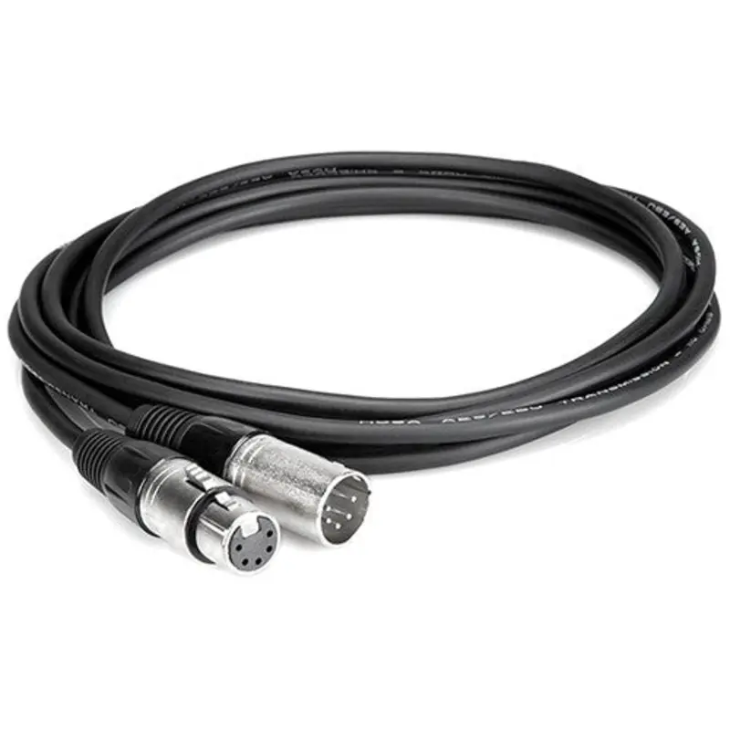 Hosa Technology DMX 5-Pin XLR Male to 5-Pin XLR Female Extension Cable - 50'