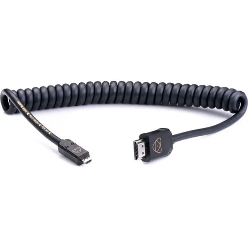 Atomos AtomFLEX HDMI (Type-A) Male to Micro-HDMI (Type-D) Male Coiled Cable (16 to 32")