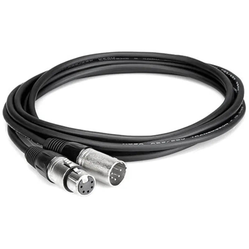 Hosa Technology DMX 5-Pin XLR Male to 5-Pin XLR Female Extension Cable - 30'