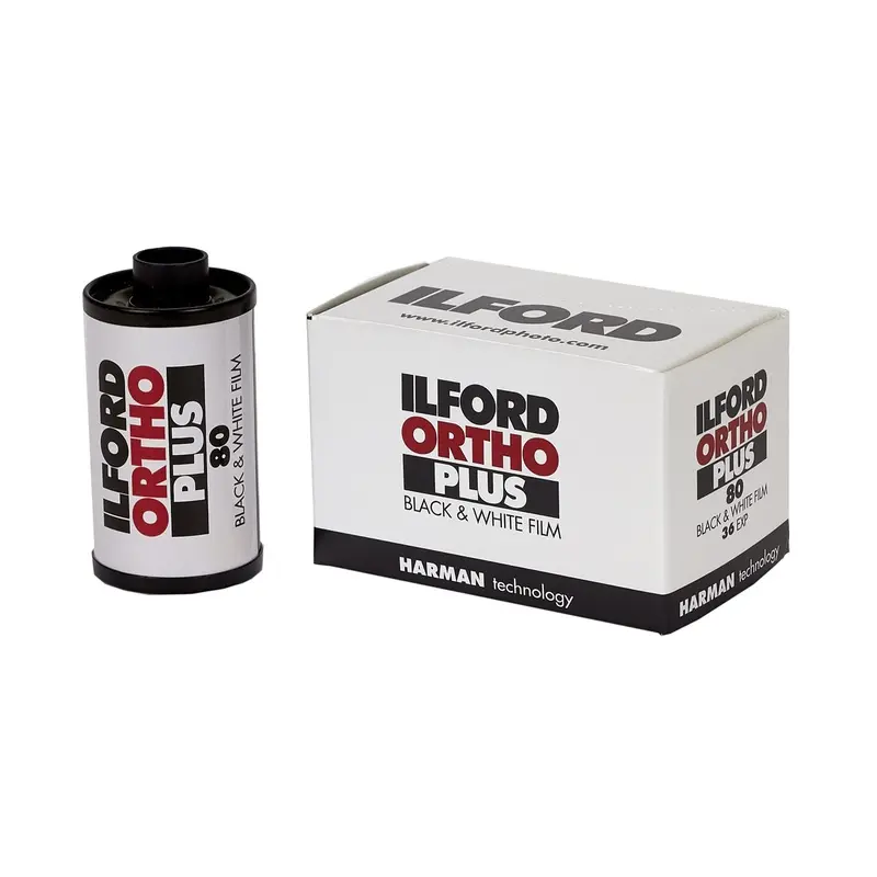Ilford Ortho Plus 80 Black & White Negative - 35mm Film, 36 Exposures, Single Roll