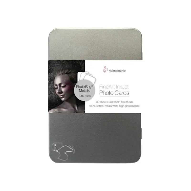 Hahnemhle Photo Rag Metallic Photo Cards, 4x6 - 30 Sheets