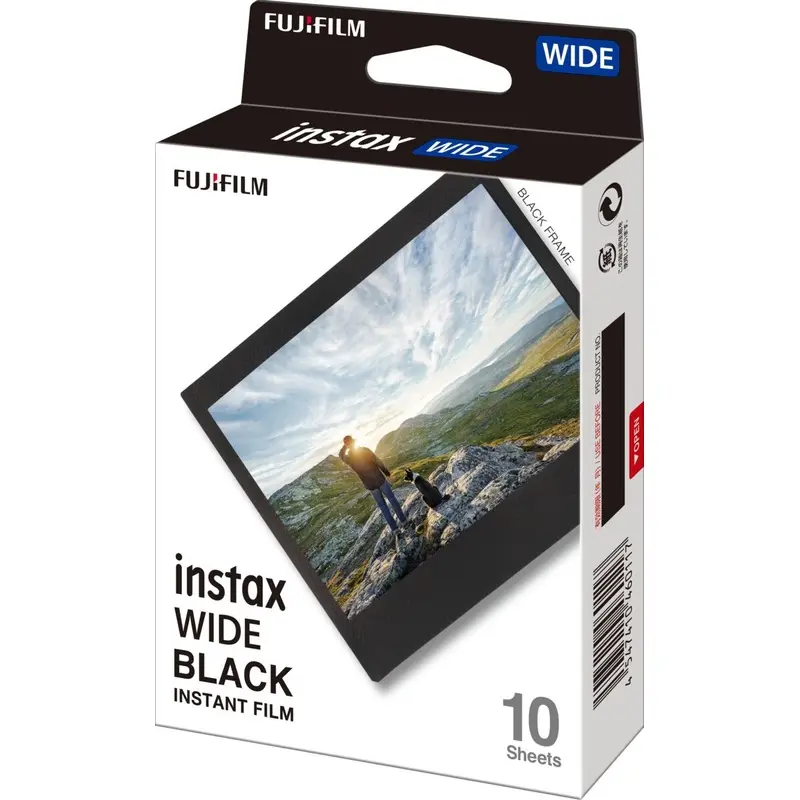 Fujifilm Instax Wide Color Instant Film - Black Frame, 10 Exposures
