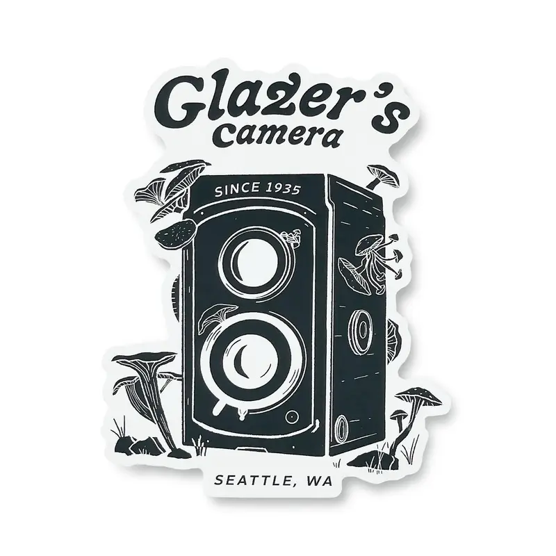 Glazer's Vintage Camera Mushroom Sticker
