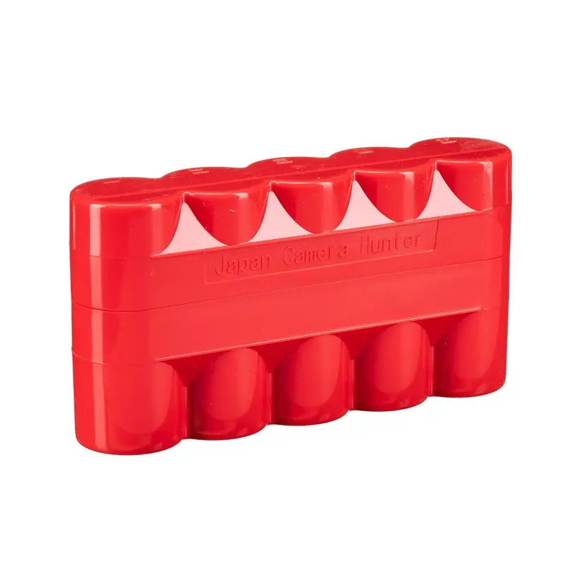Japan Camera Hunter Film Case, Holds 5 Rolls 120 - Red