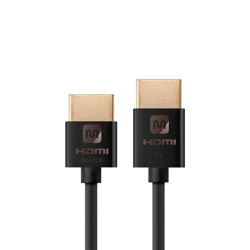 Monoprice 4K Slim High Speed HDMI Cable 10ft - 18Gbps Active Black