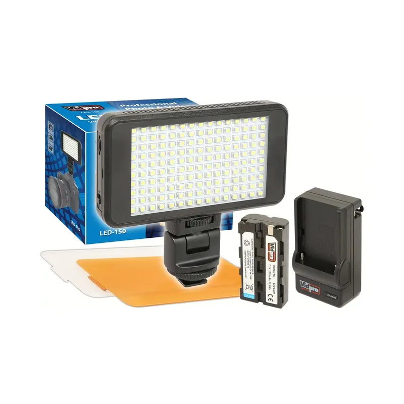 Vidpro Ultra-Slim LED-150 On-Camera Video Lighting Kit