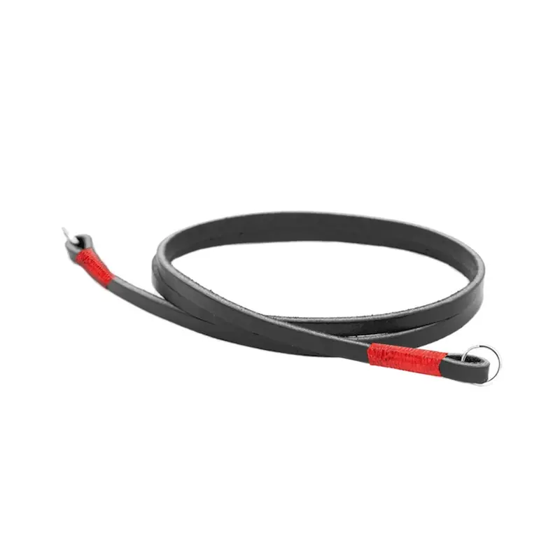 Gordy's Lug Mount Horizontal Leather Neck Strap 40in - Black/Red