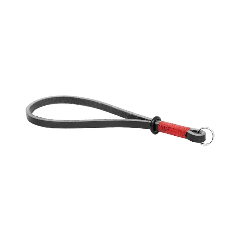 Gordy's Lug-Mount Leather Camera Wrist Strap, Regular - Black/Red