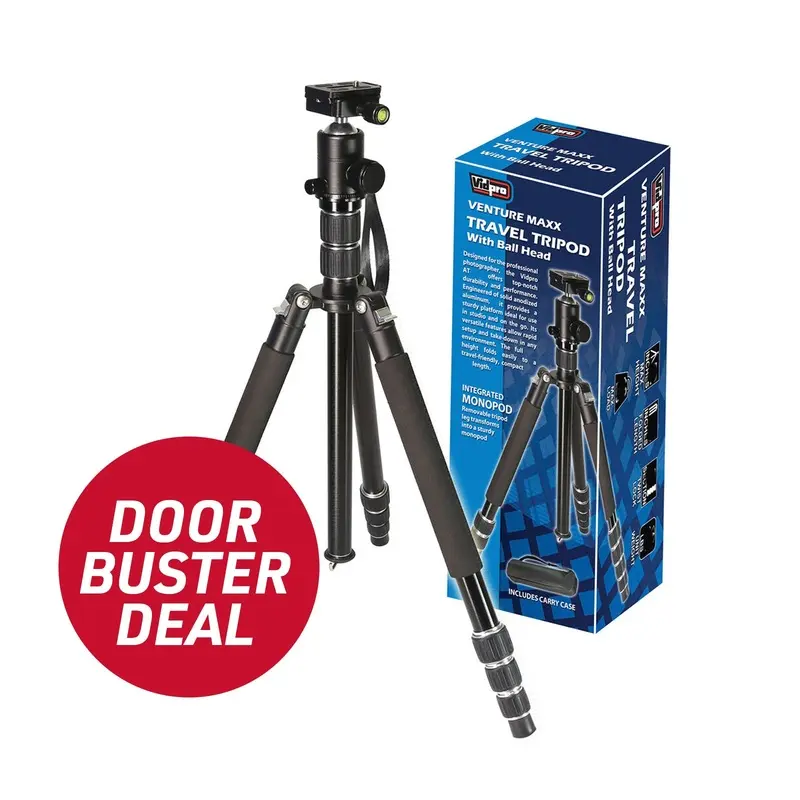 Vidpro VentureMaxx Pro 77" Aluminum Tripod with Ball Head