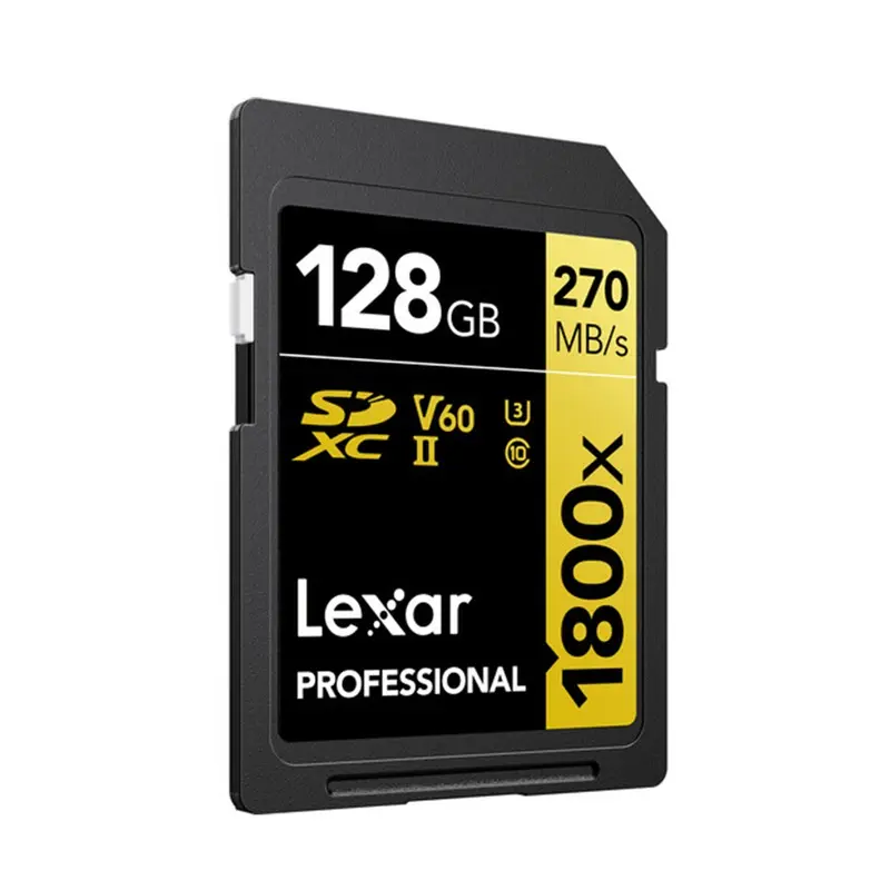 Lexar 128GB Professional 1800x SDXC UHS-II GOLD Series Memory Card