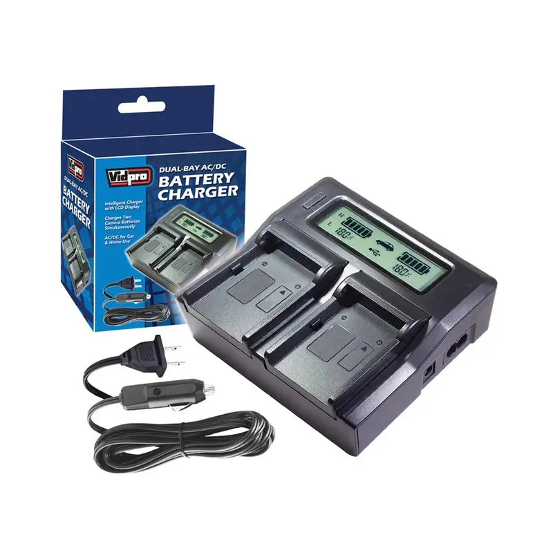 Vidpro DC Professional Series Dual-Bay AC/DC Battery Charger for Nikon EN-EL15