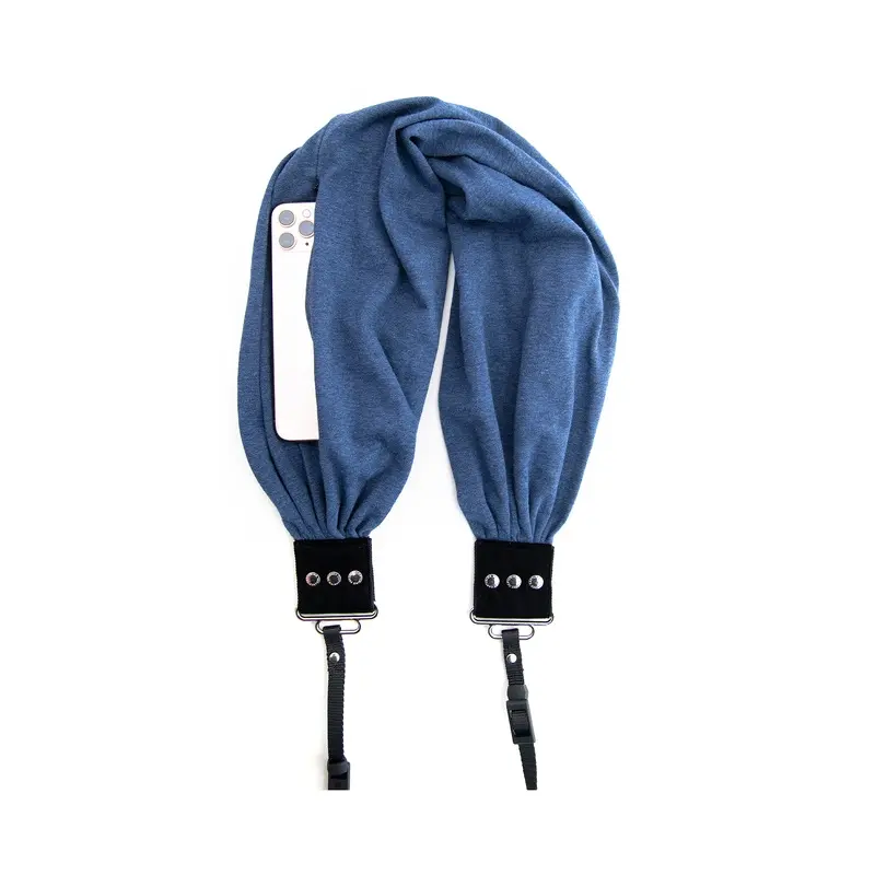 Capturing Couture Pocket Scarf Camera Strap - Blue Denim