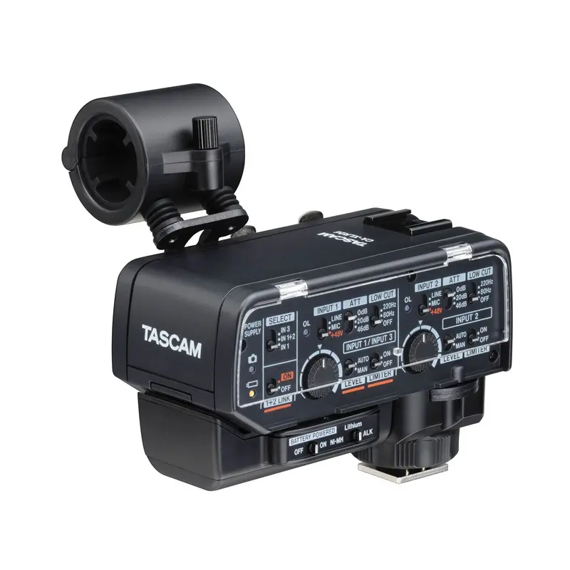 Tascam CA-XLR2d-AN XLR Microphone Adapter Kit for Cameras (3.5mm Analog)