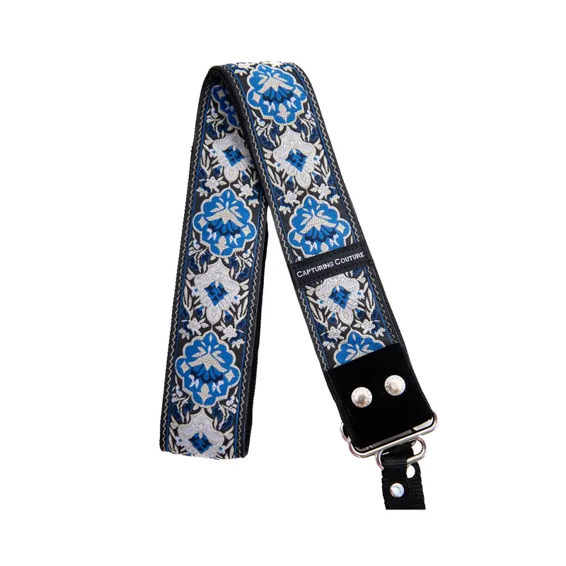 Capturing Couture 1.5" Camera Strap - Blue Baroque