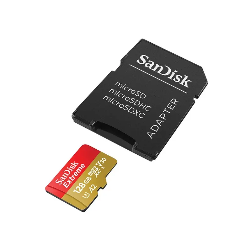 SanDisk 128GB Extreme microSDXC UHS-I Memory Card with Adapter