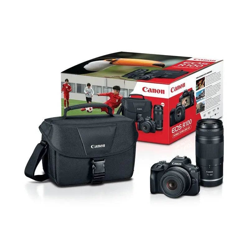 Canon EOS R100 Mirrorless Camera with Double Zoom Lens Kit