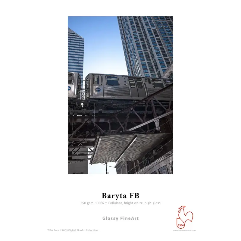 Hahnemhle Baryta FB Glossy FineArt Inkjet Paper 350, 17" x 39' - Roll