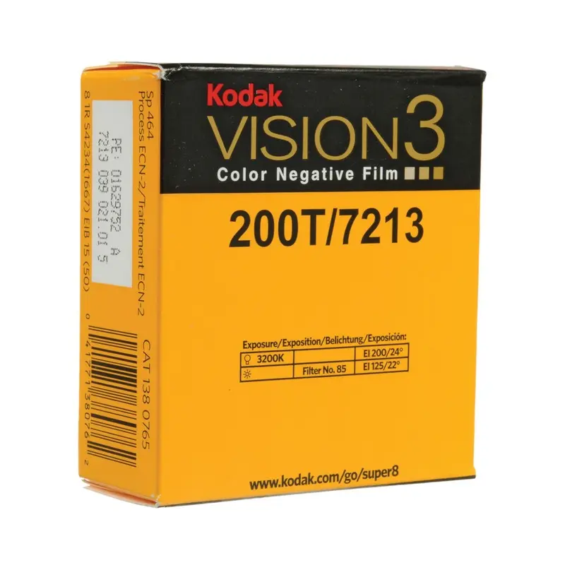 Kodak VISION3 200T Color Negative Film #7213 - Super 8, 50' Roll