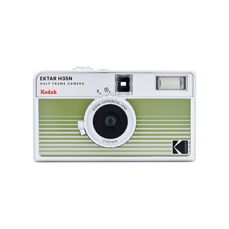 Kodak Ektar H35N Half Frame Film Camera - Striped Green