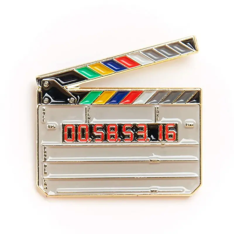 Clapperboard Pin - Gold