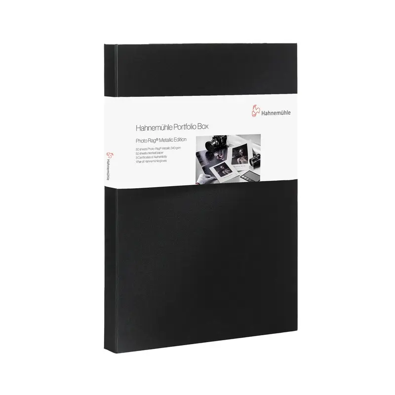 Hahnemhle Limited Edition 13 x 19" Portfolio Box with 50 Sheets - Photo Rag Metallic