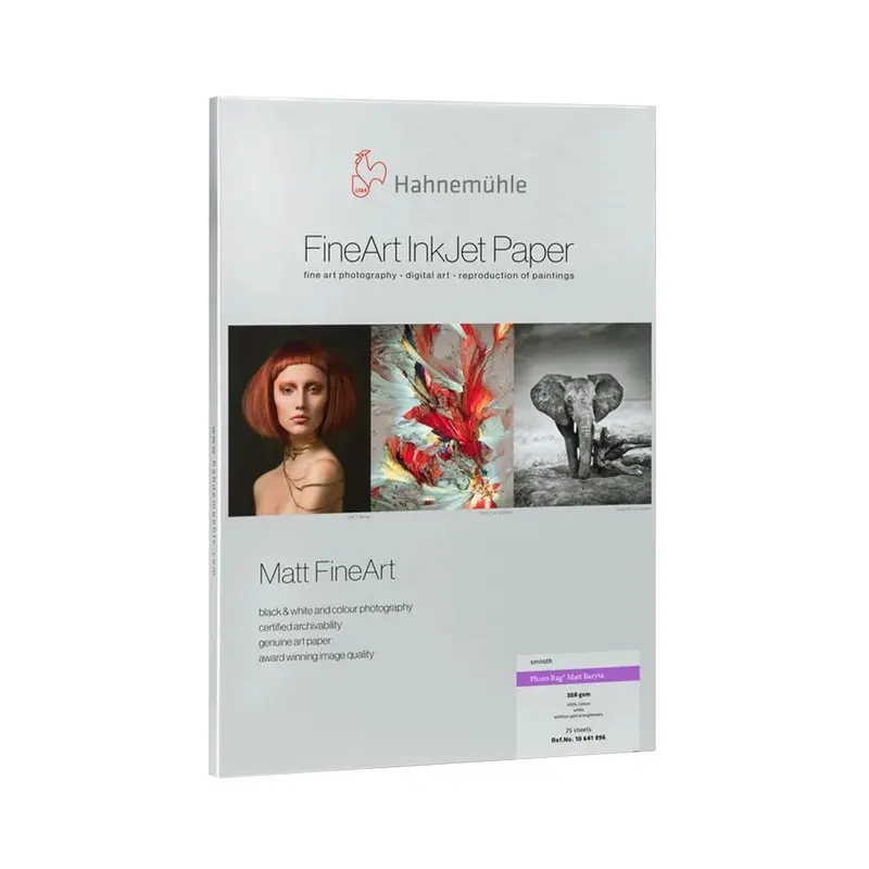 Hahnemhle Photo Rag Matt Baryta FineArt Inkjet Paper, 308, 8.5" x 11" - 25 Sheets