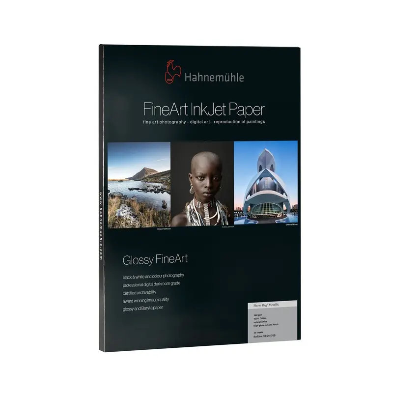 Hahnemhle Photo Rag Metallic FineArt Inkjet Paper, 340, 17" x 22" - 25 Sheets