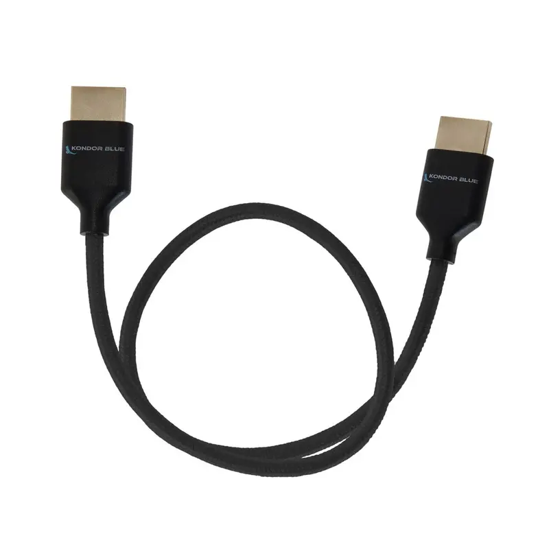 Kondor Blue 8K HDMI 2.1 17" Braided Cable for On-Camera Monitors - Raven Black