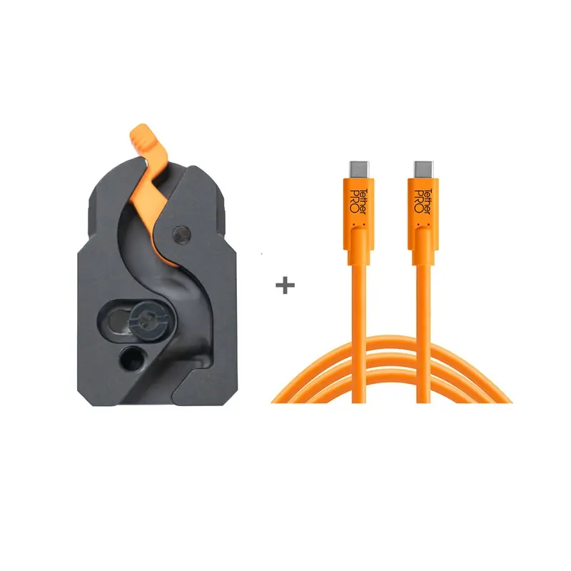 Tether Tools TetherGuard LeverLock Plate & TetherPro USB-C 15 (4.6m) Cable Kit