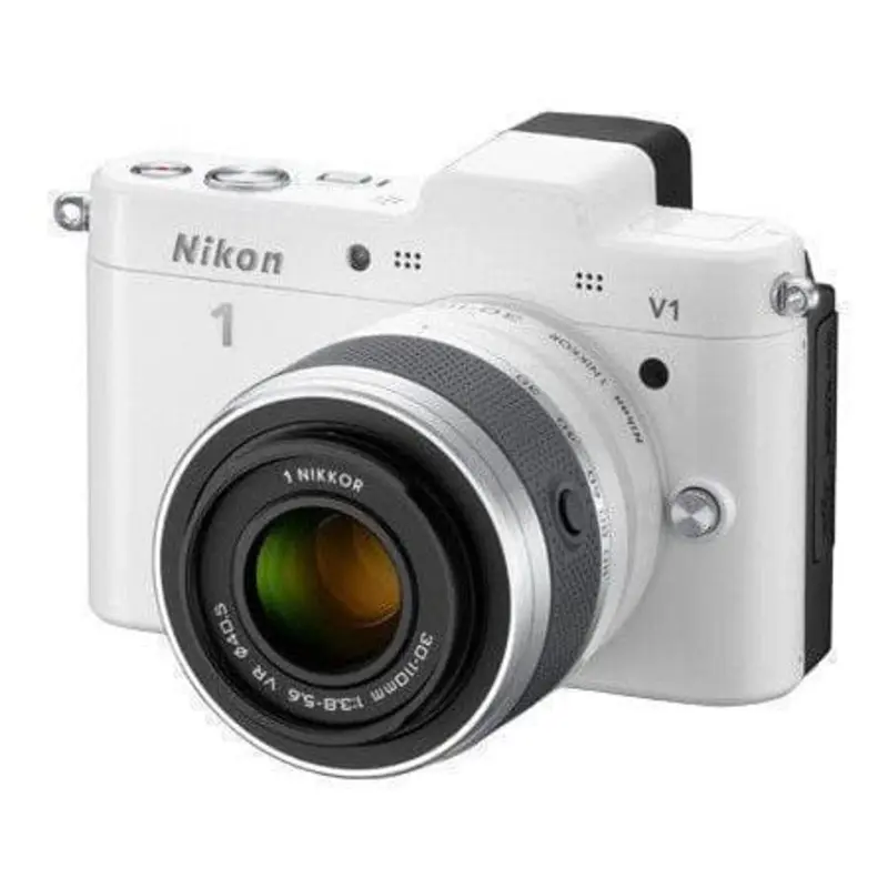 1 V1 - White + Nikon Hybride - Nikon 1 V1 White + Nikkor 1 10-30mm f/3.8-5.6